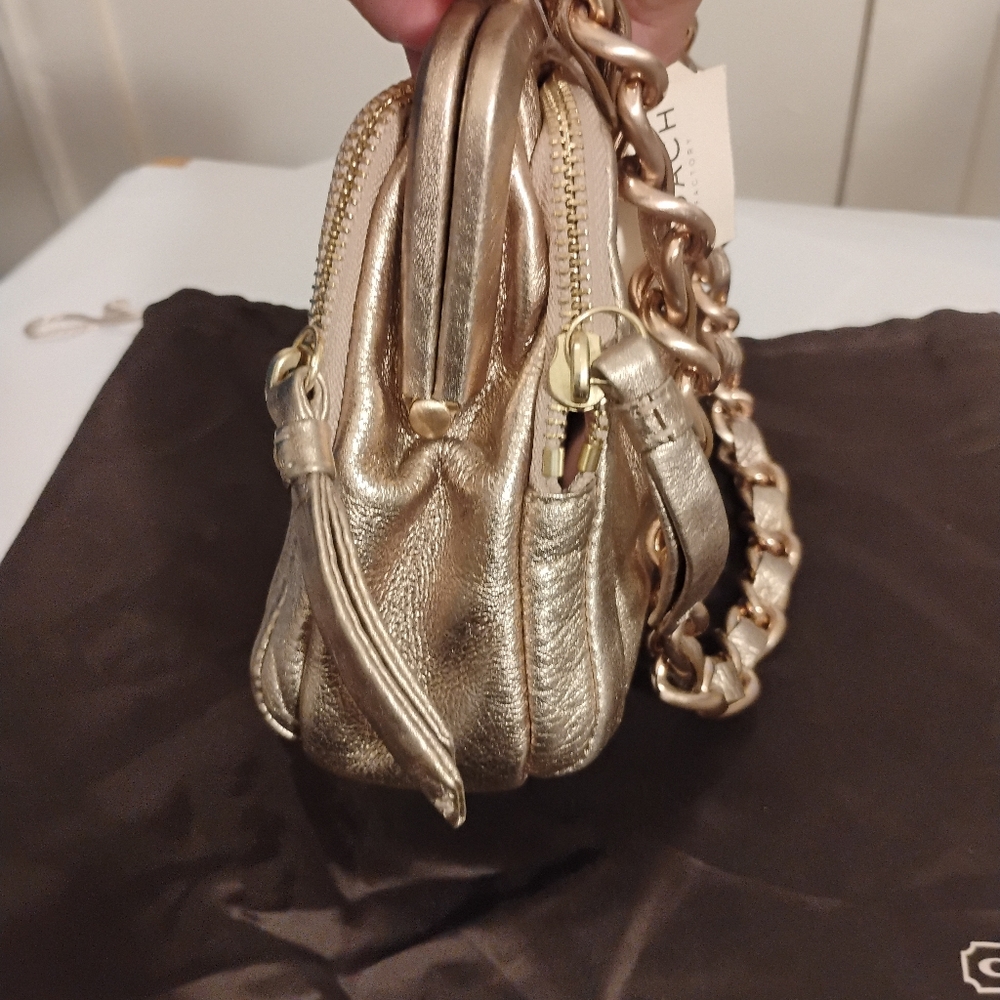 Coach Parker Kisslock Chain Women's Bag in Rose Gold New Display - Picture 16 of 16